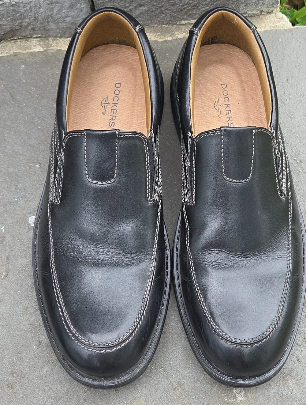 Dockers Calamar Black Leather Mens Dress Shoe Slip-on Loafer Size 8.5M